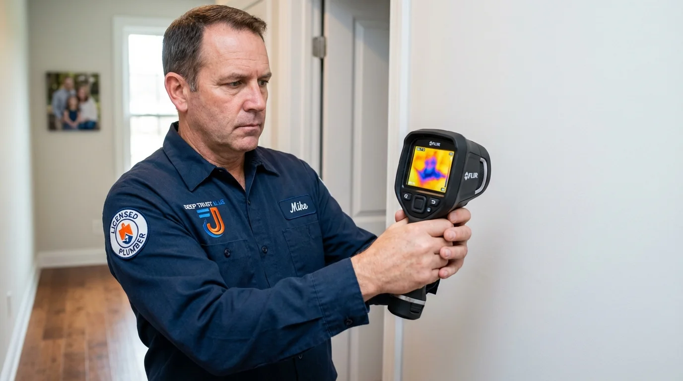 Thermal imaging leak detection by Johns Plumbing LLC in Walnut Grove